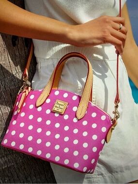 Dooney & Bourke Hot Pink Polka Dot Mini Satchel